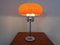 Orange Italienische Tischlampe aus Kunststoff & Chrom, 1960er 4