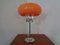 Lampada da tavolo in plastica arancione e placcata in cromo, Italia, anni '60, Immagine 1