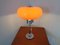 Lampada da tavolo in plastica arancione e placcata in cromo, Italia, anni '60, Immagine 13