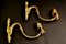 Ganci attaccapanni / incastri antichi in bronzo dorato e cesellato, set di 2, Immagine 3