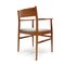 Mid-Century Wood and Velvet Dining Chair 2