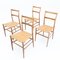 Italian Superleggera Dining Chairs by Gio Ponti, 1950s, Set of 4, Image 1