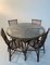 Mid-Century Bamboo Dining Table & Chairs Set, Set of 5, Image 1