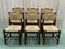 Oak & Straw Dining Chairs, 1950s, Set of 6 3