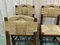 Oak & Straw Dining Chairs, 1950s, Set of 6 7
