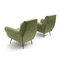 Green Velvet Armchairs, 1950s, Set of 2 5