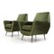 Fauteuils en Velours Vert, 1950s, Set de 2 4