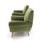Grüne Samt Sessel, 1950er, 2er Set 7