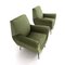 Grüne Samt Sessel, 1950er, 2er Set 6