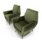 Green Velvet Armchairs, 1950s, Set of 2 8