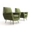 Green Velvet Armchairs, 1950s, Set of 2 2