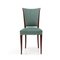 Velvet and Wood Dining Chairs, 1950s, Set of 6 5