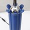 Blue Ceramic and Chromed Metal Table Lamps from PAN Goebel, 1980s, Set of 2 6