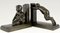 Fermalibri Art Deco in bronzo di Paul Silvestre, anni '20, set di 2, Immagine 4