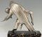 Art Deco Bronze Sculpture of Cubist Dancers Pierrot and Colombine by Thomas François Cartier, 1930s 5