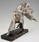 Art Deco Bronzeskulptur kubistischer Tänzer Pierrot und Colombine von Thomas François Cartier, 1930er 3