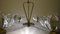 Brass & Glass Torchon 6-Arm Chandelier by Ercole Barovier for Barovier & Toso, 1940s 5