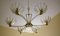 Brass & Glass Torchon 6-Arm Chandelier by Ercole Barovier for Barovier & Toso, 1940s 3