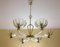 Brass & Glass Torchon 6-Arm Chandelier by Ercole Barovier for Barovier & Toso, 1940s 1