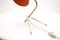 Lampe de Bureau Tripode Mid-Century avec Abat-jour Orange 6