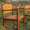 Wood and Straw Lounge Chairs, 1960s, Set of 2 6