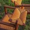 Wood and Straw Lounge Chairs, 1960s, Set of 2 8