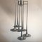 Verchromte Mid-Century Stahl Deckenlampe mit 6 Trompeten 1
