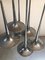 Mid-Century Chromed Steel Ceiling Lamp with 6 Trumpets, Image 9