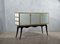 Venetian White Glass & Brass Squared Sideboard, 1950s, Image 10