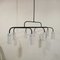 Mid-Century Painted Metal Tubes Ceiling Lamp with 8 Lights, Image 1