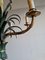 Lámpara de araña Mid-Century de bronce, hierro lacado y bambú de imitación, Imagen 7