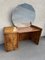 Art Deco Curved Walnut Dressing Table, 1920s 1