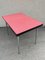 Mesa de comedor extensible de formica roja, años 50, Imagen 2