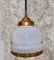 Lampada da soffitto in vetro di Murano bianco e oro, anni '60, Immagine 5