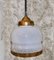 White & Gold Murano Glass Ceiling Lamp, 1960s, Image 5
