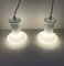 White Opal Glass Ceiling Lamps from Holmegaard, 1970s, Set of 2 3