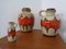 Large Fat Lava Ceramic Vases from Scheurich, 1970s, Set of 3 1