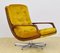 Mid-Century Velour Swivel Armchair, 1960s 1