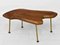 Mid-Century Walnut & Brass Coffee Table in the Style of Carl Auböck, 1950s 9