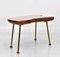 Mid-Century Walnut & Brass Coffee Table in the Style of Carl Auböck, 1950s 10