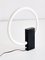 Minimalist Circular Tube Table Lamp with Black Steel Base in the style of Aldo Van den Nieuwelaar, 1970s, Image 4