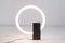 Lampada da tavolo rotonda minimalista in acciaio di Aldo Van den Nieuwelaar, anni '70, Immagine 2