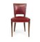 French Red Leather Dining Chairs, 1920s, Set of 6 3