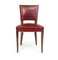 French Red Leather Dining Chairs, 1920s, Set of 6, Image 3