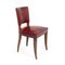 French Red Leather Dining Chairs, 1920s, Set of 6 2