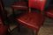 Französische Esszimmerstühle aus rotem Leder, 1920er, 6er Set 9