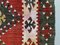 Small Turkish Red, Beige & Black Wool Kilim Carpet, 1950s 4