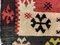 Small Turkish Red, Beige & Black Wool Kilim Carpet, 1950s 6