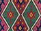 Kleiner Türkischer Kelim Teppich aus Rosa, Rot & Grünem Wollgewebe, 1950er 4