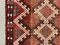 Tappeto Kilim in lana rossa, marrone e oro, Turchia, anni '50, Immagine 5